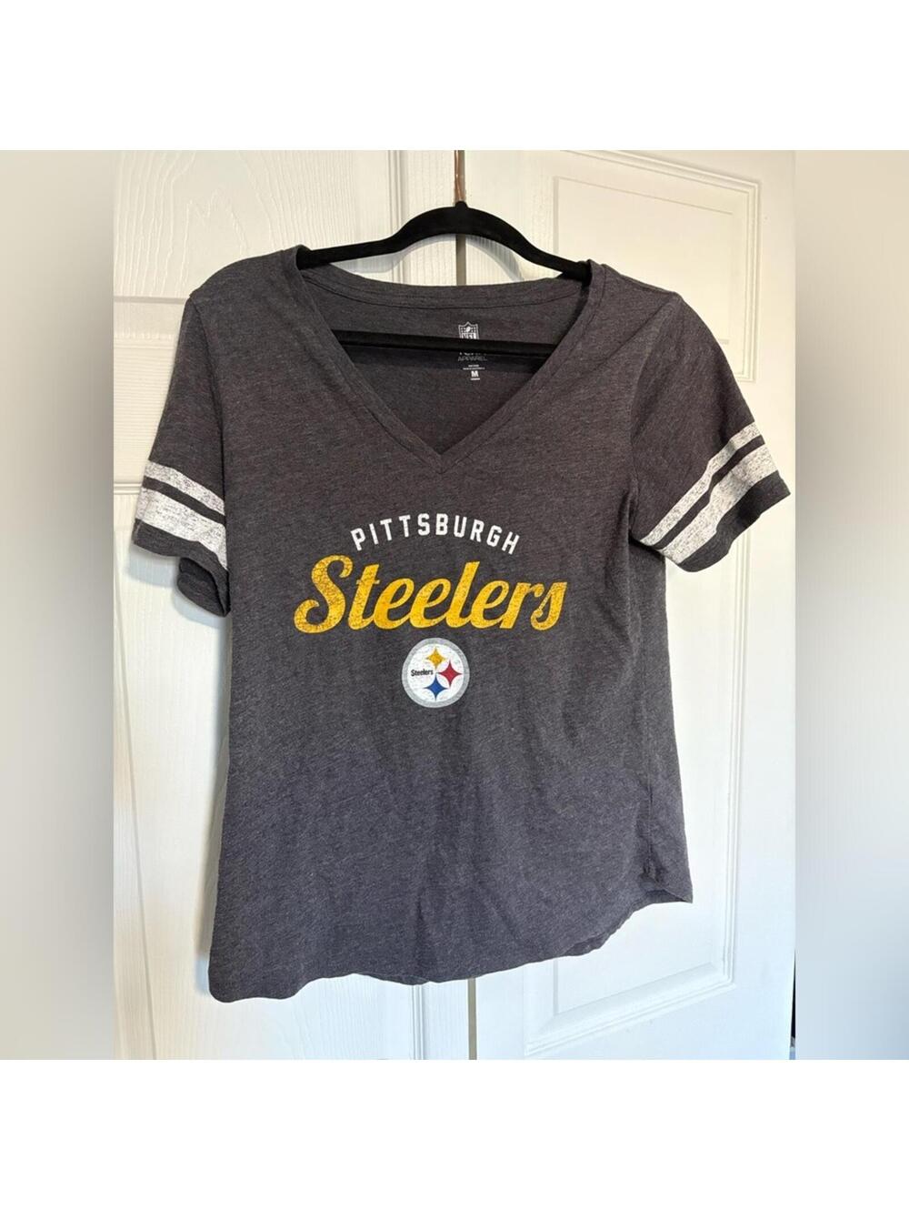 NFL Team Apparel Steelers Gray Women's Shirt